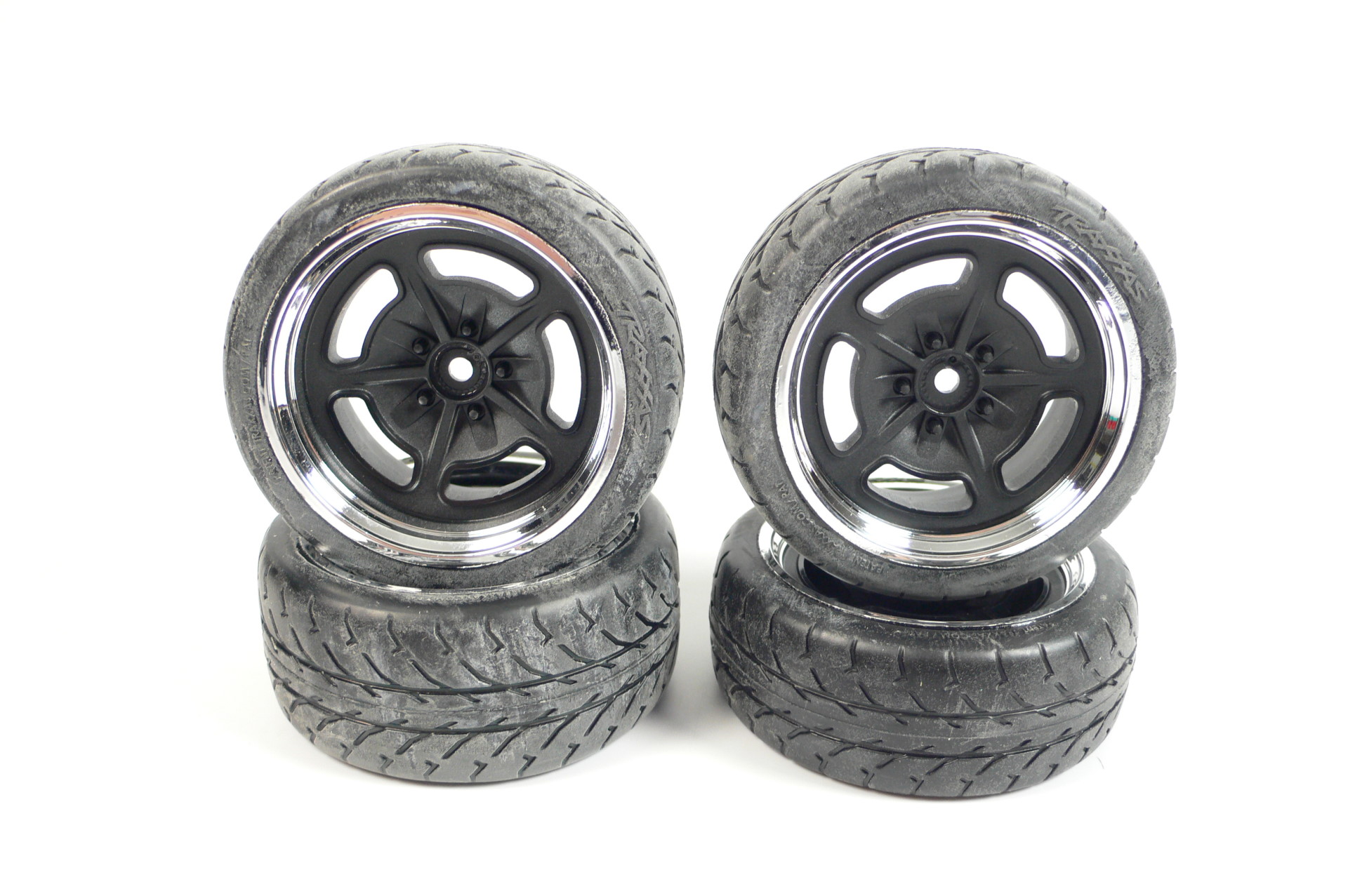 Traxxas Hot Rod Vintage 1:10 Onroad Räder Satz Reifen mit Felgen - Abbildung 1