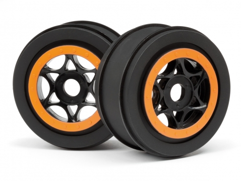 HPI Felge schwarz/Orange (42X83mm/2St) 107855
