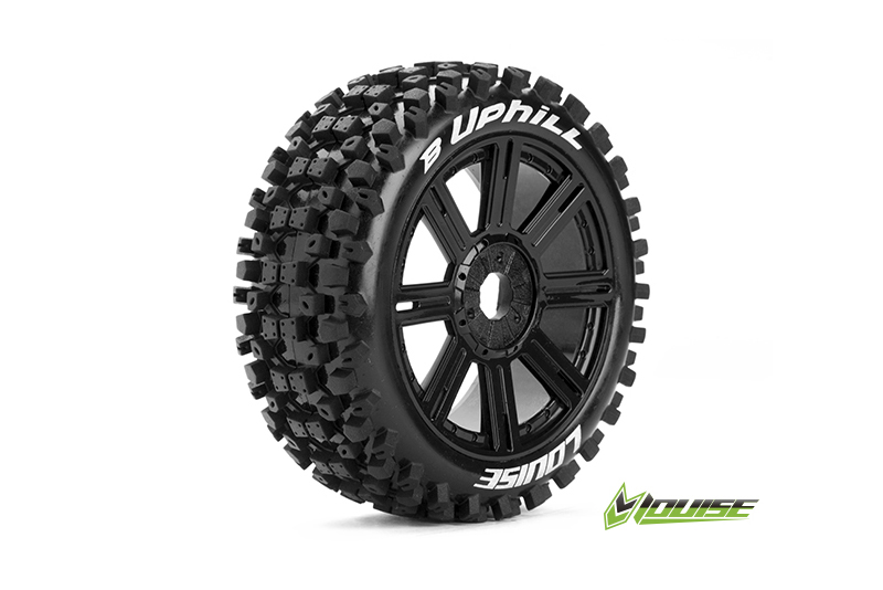 Louise B-UPHILL soft Speichen-Felge schwarz (2) Verbrenner 1:8 Offroad L-T3271SB