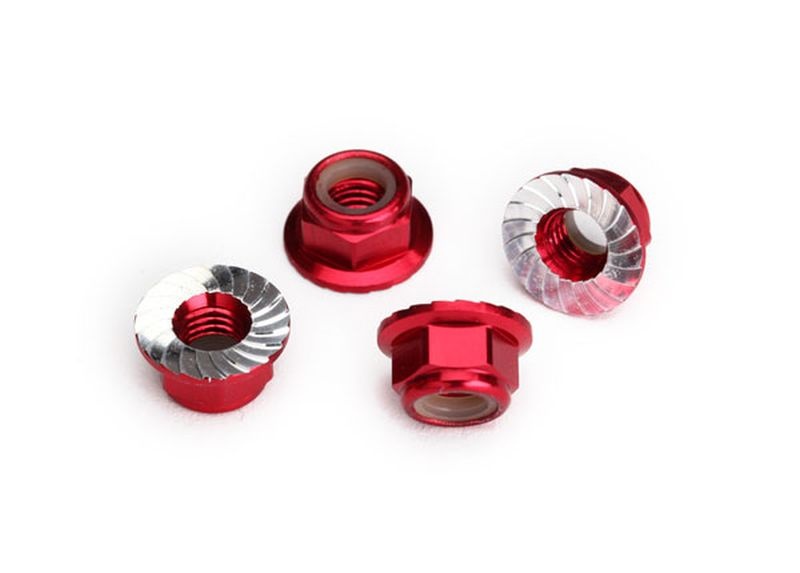 Kragen-Stoppmutter 5mm Alu verzahnt (4) rot 8447R - Abbildung 1