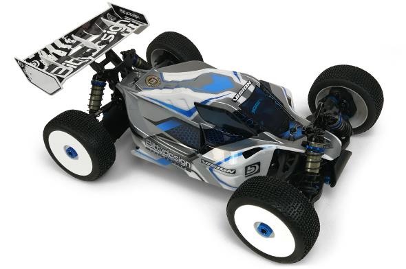 Bittydesign Vision clear 1/8 buggy body Team Associated RC8B3.1 Pre-cut Electric BDVIS-AERC8B3.1E