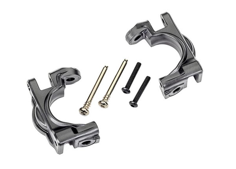 Traxxas Extreme Heavy Duty C-Hubs grau l/r mit Kleinteile 4x4 Hoss, Rustler, Slash (für TRX9080 Kit) 9032-GRAY