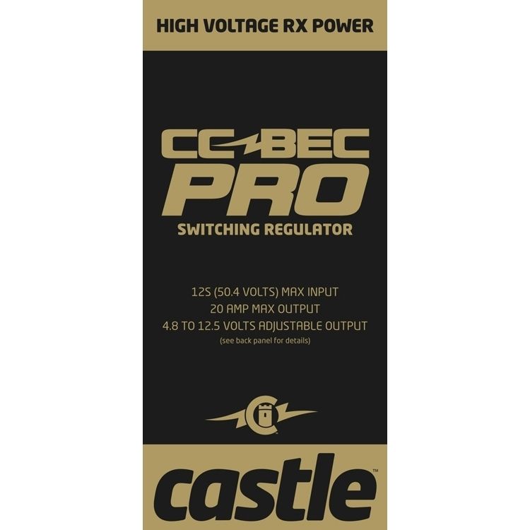 Castle BEC PRO 20A MAX OUTPUT, 12S/50.4V MAX INPUT SWITCH 010-0004-01