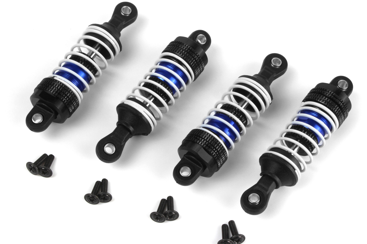Maverick Atom Aluminum Oil-Filled Shock Absorber Set (Blue/4pcs) 150555