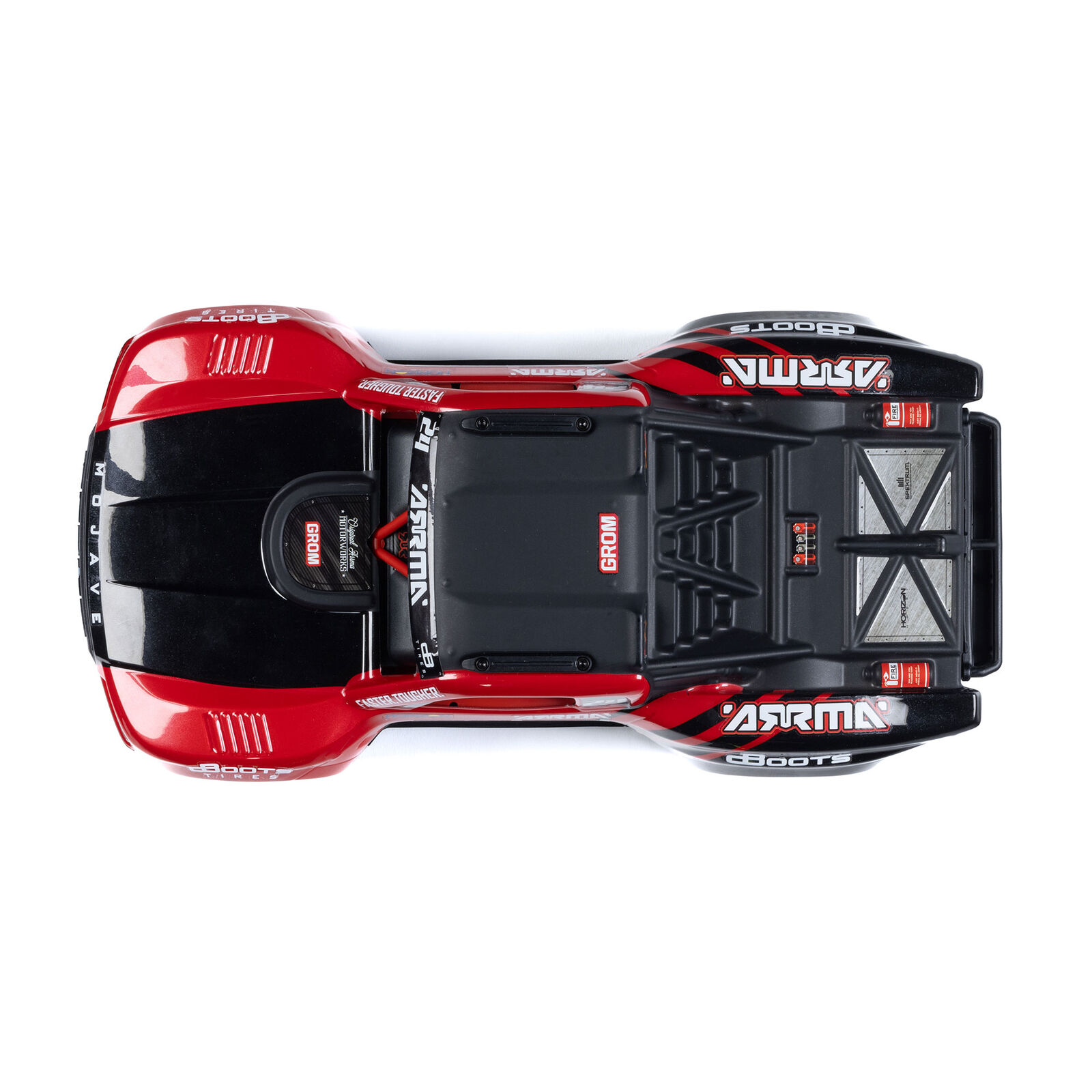 ARRMA MOJAVE GROM MEGA 380 Brushed 4X4 Small Scale Desert Truck RTR mit Akku & Lader, Red/Black ARA2104T1