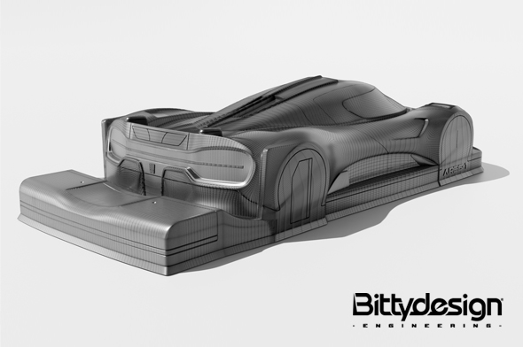 Bittydesign GT12 Body ARES-1 (Clear) 1/12 BDGT12-AS1