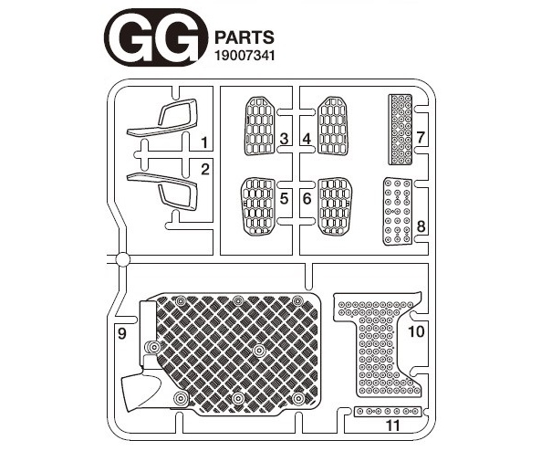 Tamiya 07341 GG-Teile Trittstufen Scania S770 56368 319007341
