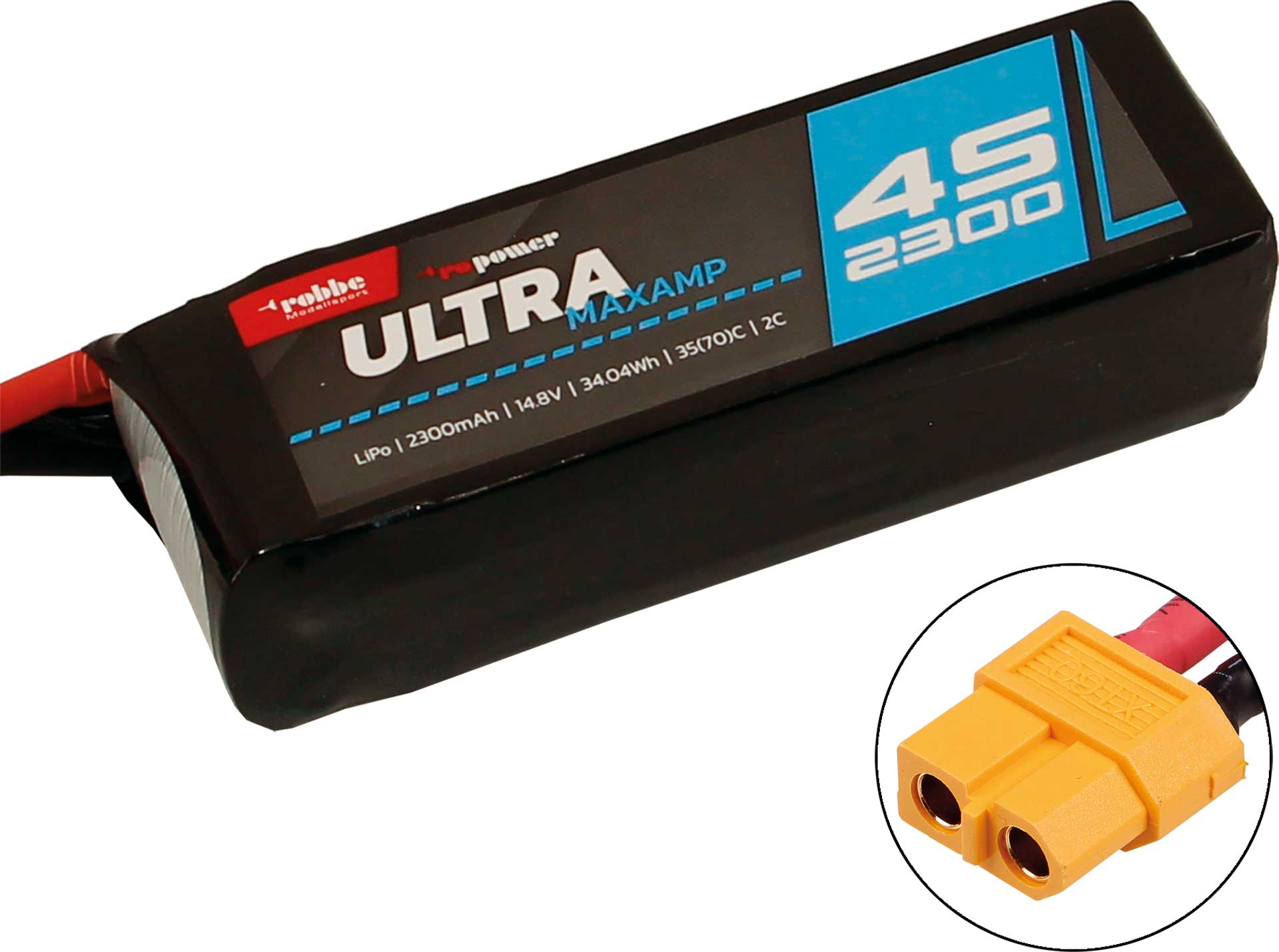 Robbe RO-POWER ULTRA MAXAMP 2300MAH 14,8 VOLT 4S 35(70)C LIPO AKKU 7363