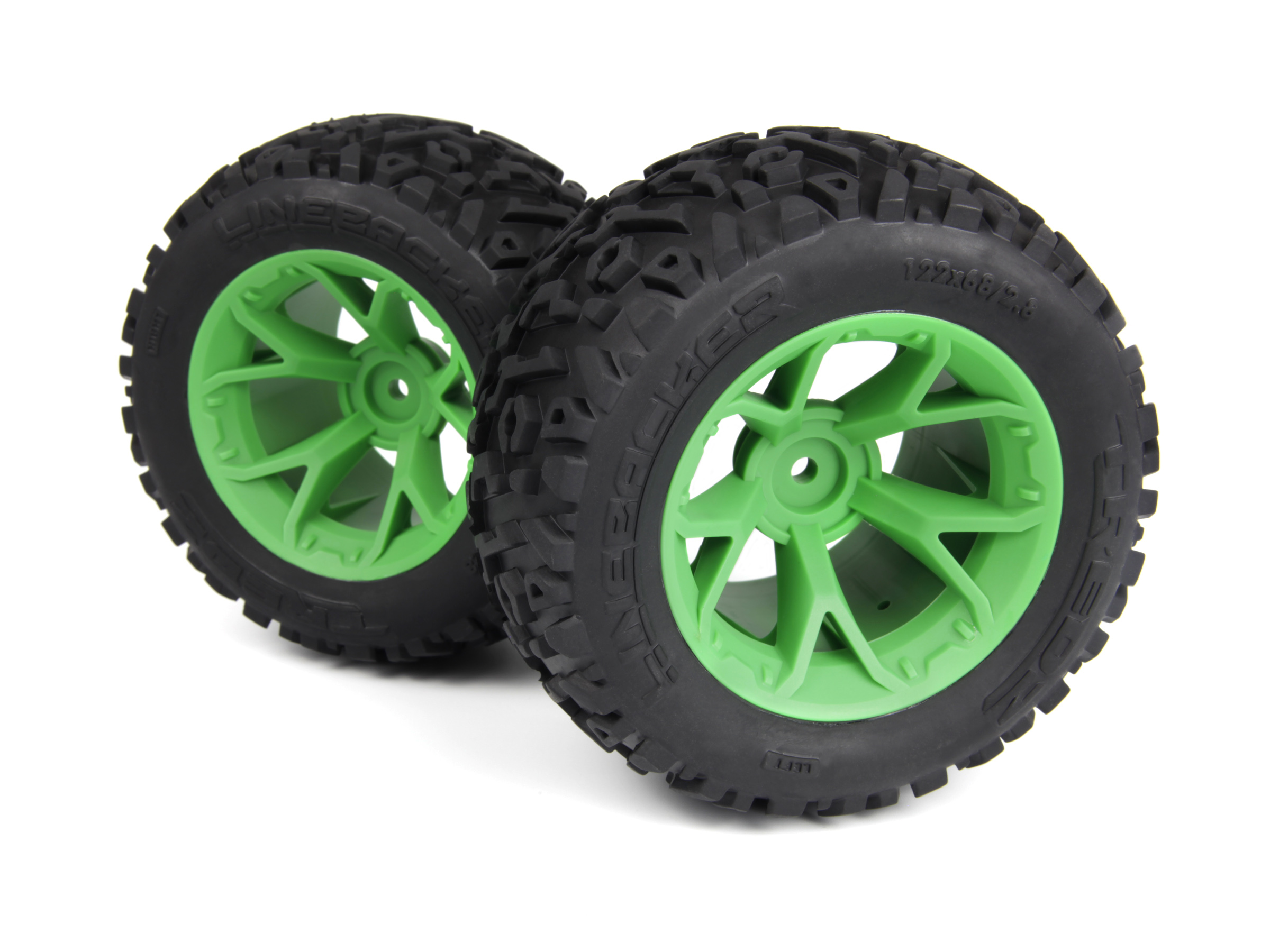 Maverick Mounted Linebacker Tire on MT Wheel (Green/2St) 150682