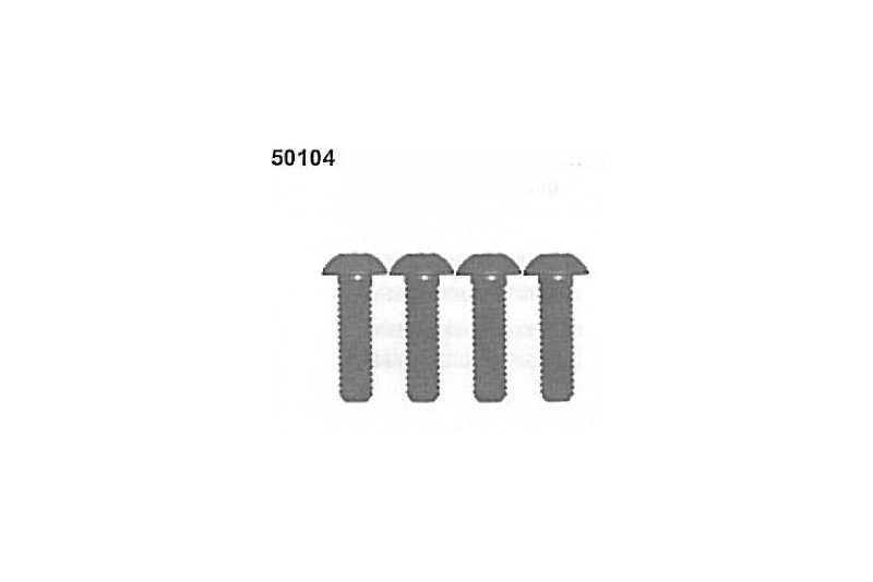 ET 50104 Linsenkopfschrauben M4x25 4 Stück (Pitbull-X) - Abbildung 1