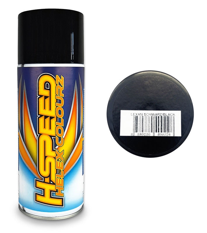 H-SPEED Lexan Spray Farbe Helex Colourz Schwarz 400ml HSPS103