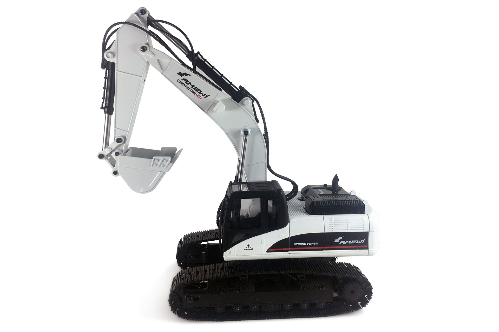 Amewi Bagger Vollmetall V4 1:14 weiß, 2,4GHz 22415 - Abbildung 4