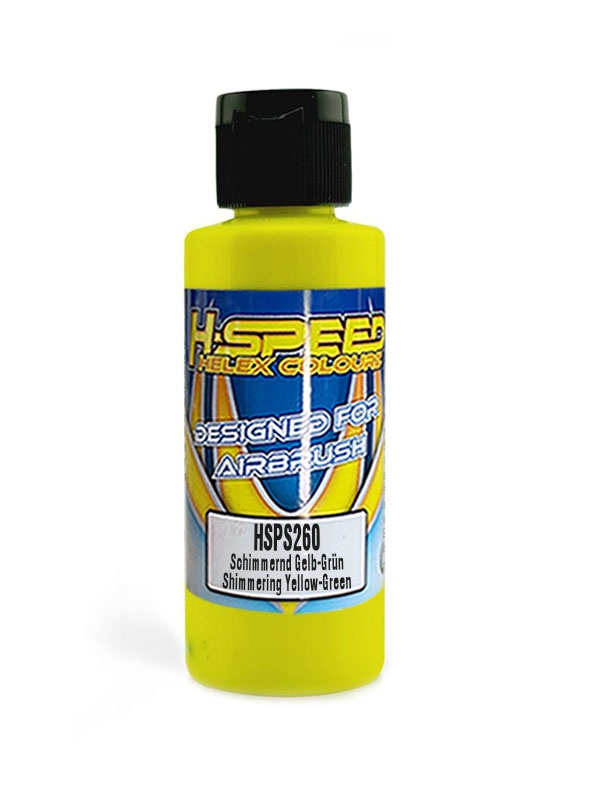 H-SPEED Lexan Airbrush Farbe 60 ml Schimmernd Gelb-Grün/Yellow-Green HSPS260