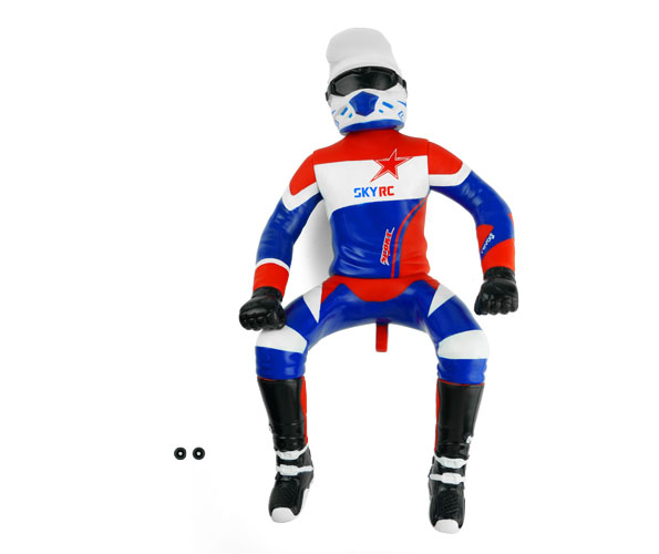 SkyRC Fahrerfigur Rot-Blau für SR5 Motorrad (RB-H00 SK-700002-71