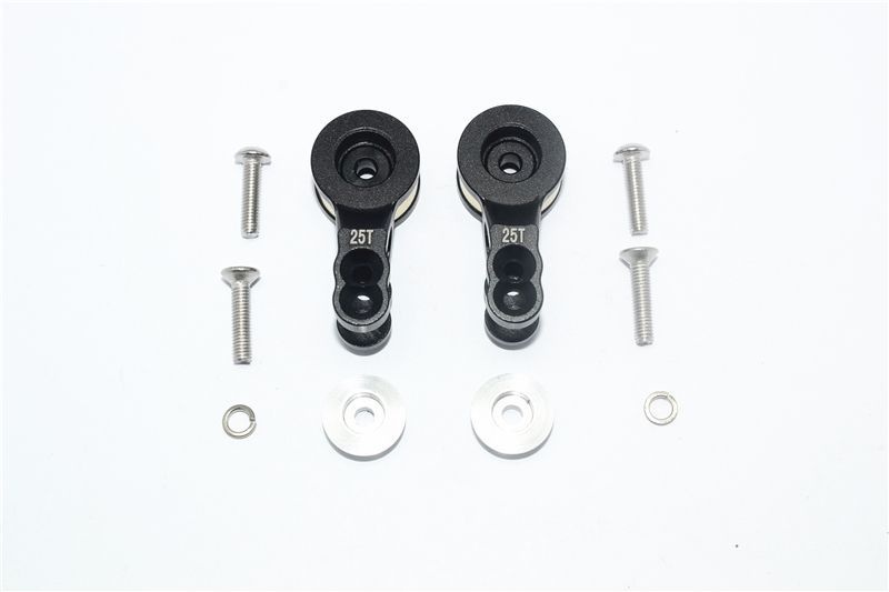 GPM Alu Servo Horn mit Feder schwarz Traxxas 1/10 E-Revo
