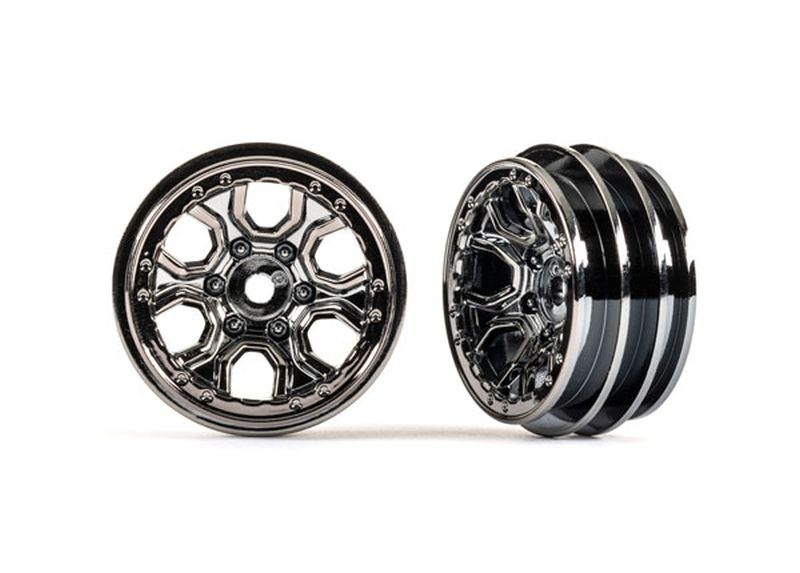Traxxas Felgen 1.0 (black chrome) (2) 9770-BLKCR