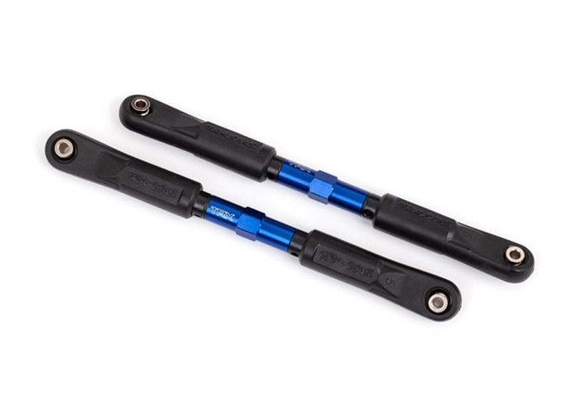 Traxxas Vorspurstangen 120mm Alu blau mit Kugelpfannen montiert 9549X