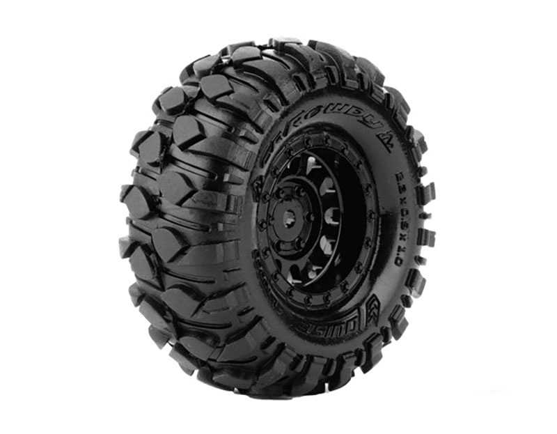 Louise CR-ROWDY 1.0 supersoft auf Felge schwarz (2) Mitnehmer, Mini-Crawler 1/18, 1/24 L-T3368VB
