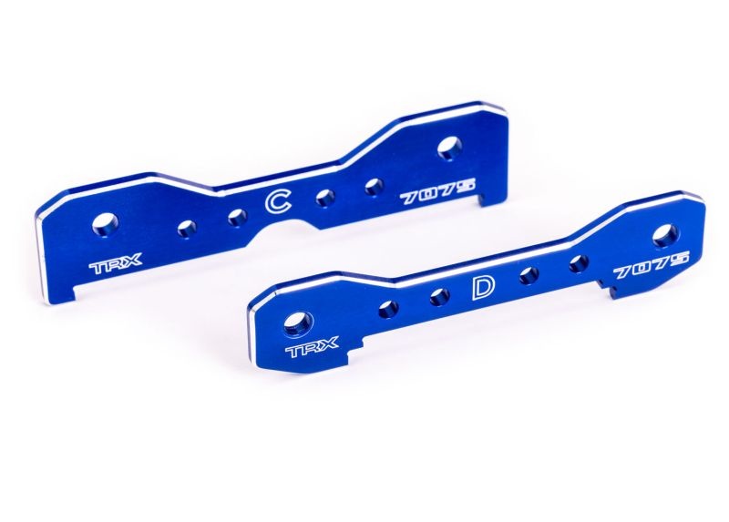Traxxas Querlenker-Halter hinten 7075-T6 Alu blau eloxiert 9630