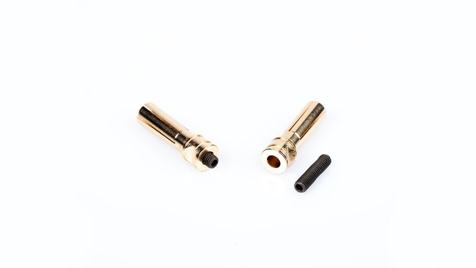 LRP WorksTeam 5mm einstellbare Gold Steckverbinder WorksTeam 18mm lang (2 Stk.)