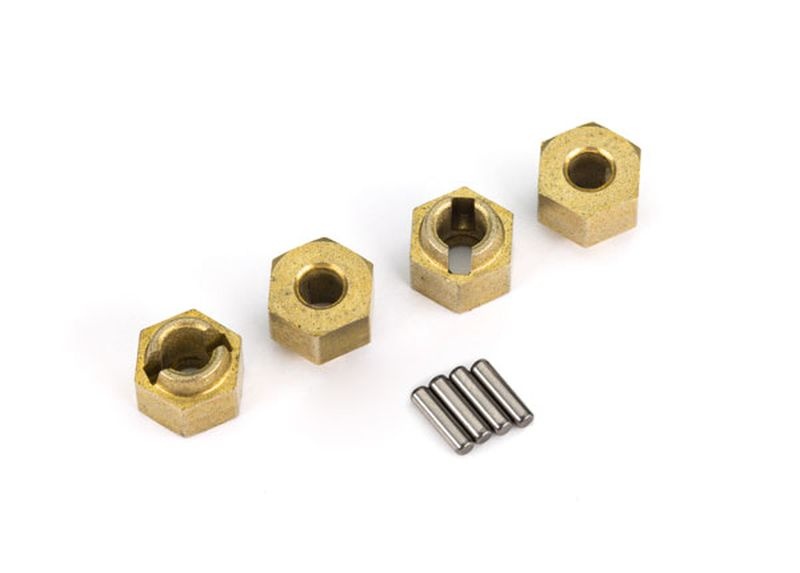 Traxxas Radmitnehmer 7mm sechskant (Messing) (4) incl. Pins (8) 9750X