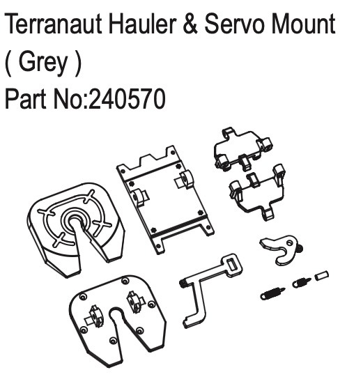 Hobby Plus Terranaut Hauler & Servo Mount ( Grey ) 240570
