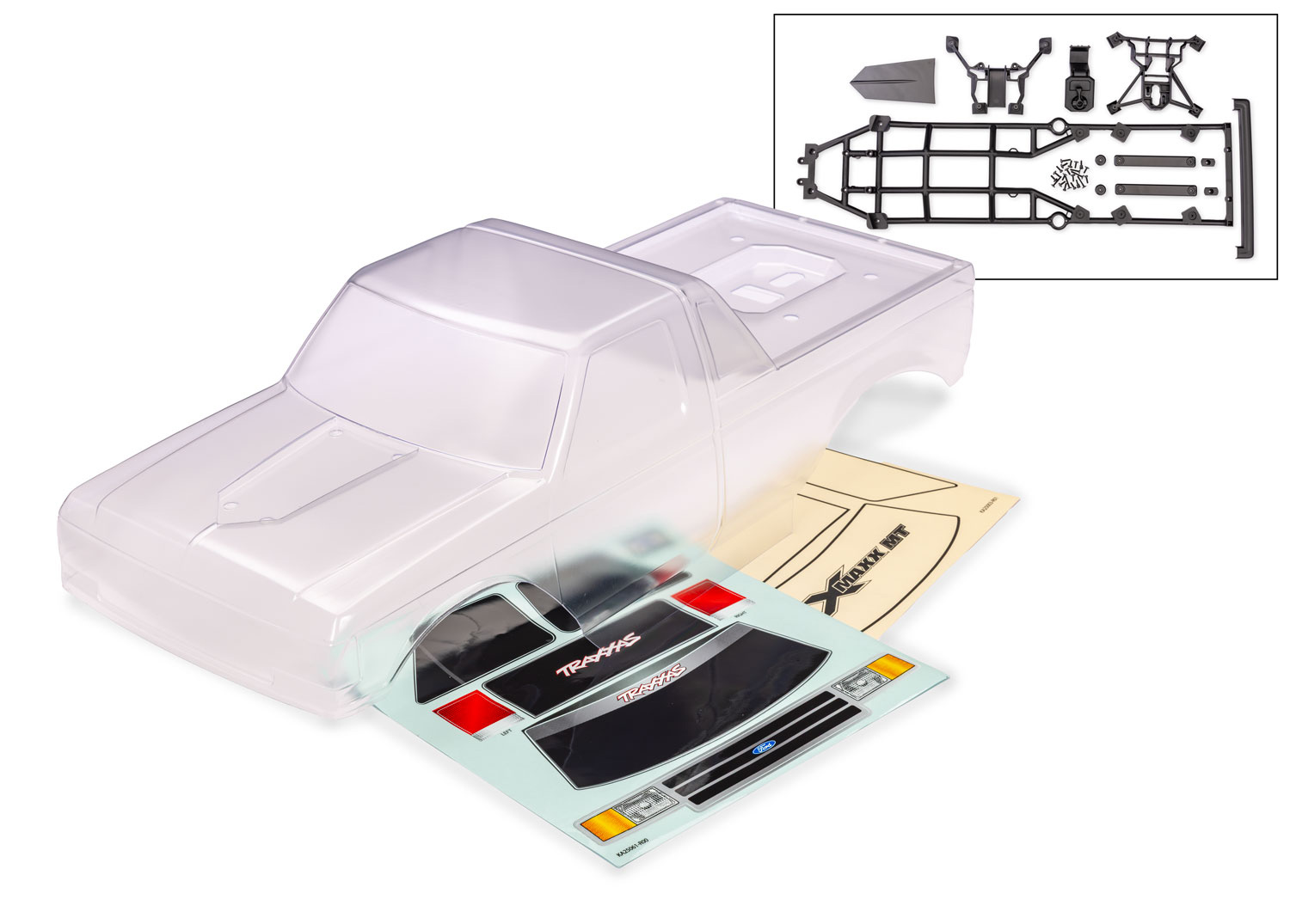 Traxxas Karosserie X-Maxx-MT klar "HD" Ford F150 mit Aufkleber 7697