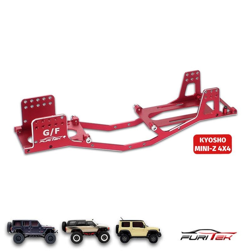 FURITEK AKASHI ALU FRAME FOR KYOSHO 4X4 CRAWLERS - (RED) FOR KYOSOHO FUR-2132