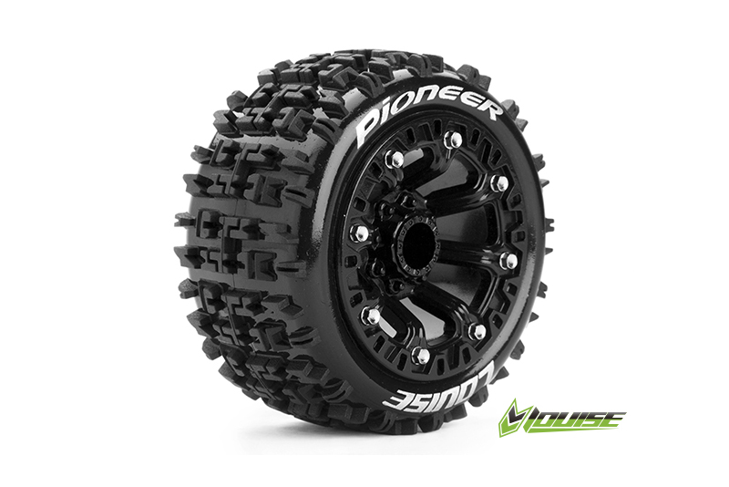 Louise ST-PIONEER 2.2 soft Reifen auf Felge schwarz (2) TRX 1:16 v/h & Buggy 1:10 hi L-T3278SB