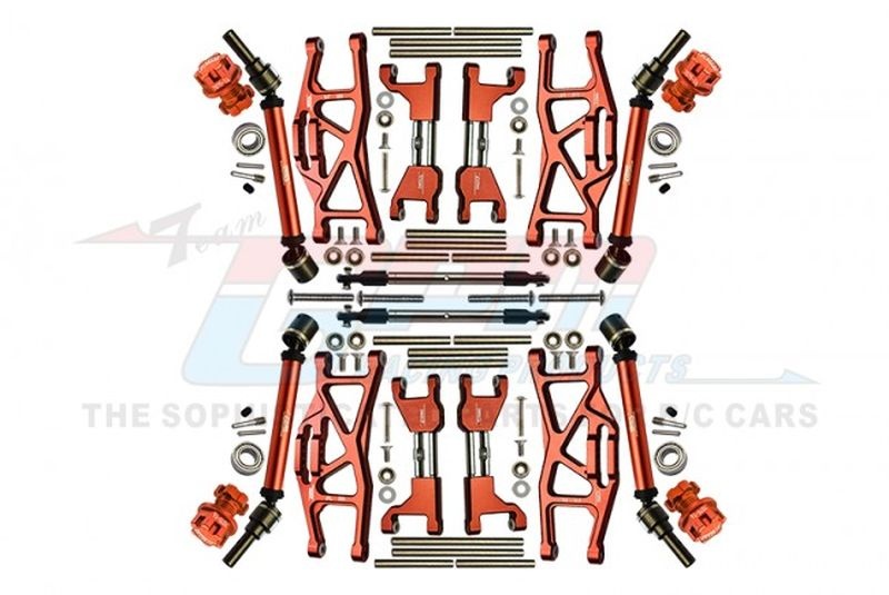 GPM Aluminium Aufhängungs-Set komplett v/h orange Wide-Kit TRX MAXX TXMS100NOR