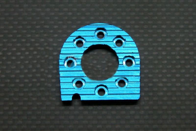 GPM Alu Motorbefestigungsplatte blau Tamiya TT01