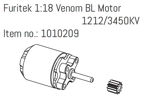 Hobby Plus Furitek 1:18 Venom BL Motor 1212/3450KV 240389
