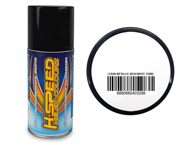 H-SPEED Lexan Spray metallic weiß / white 150ml HSPS032