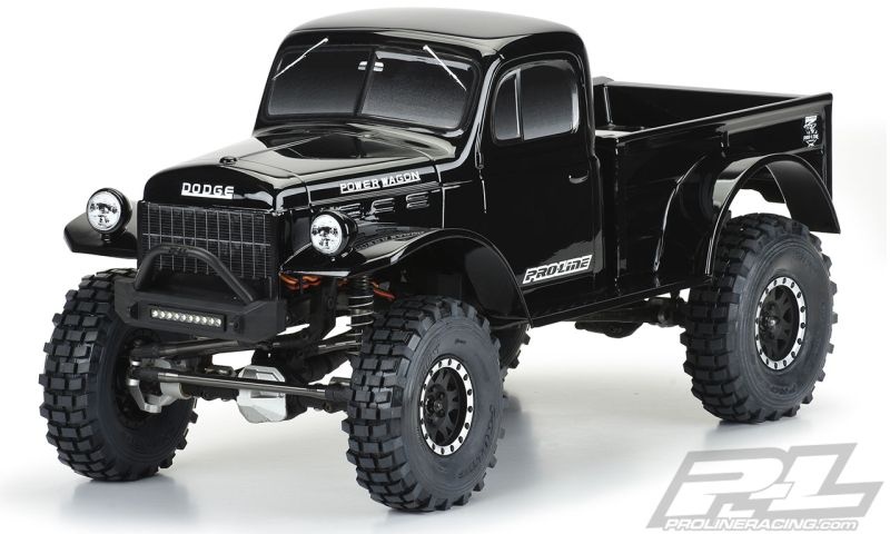 Pro-Line 1946 Dodge Power Wagon Karo schwarz für 12.3 (313mm) Radstand Scale Crawler 3499-18 - Abbildung 1