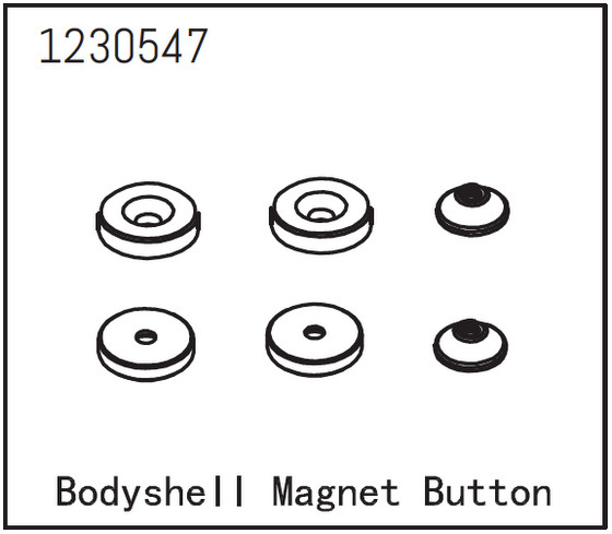 Absima Karosserie Magnetset 1230547