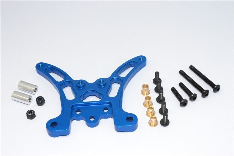 GPM Alu Dämpfersteher hinten blau Tamiya TT02B