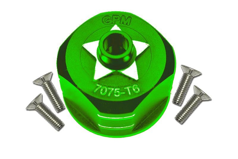 GPM Aluminium 7075-T6 Diff-Gehäuse v/h grün GPM Traxxas Sledge SLE011G