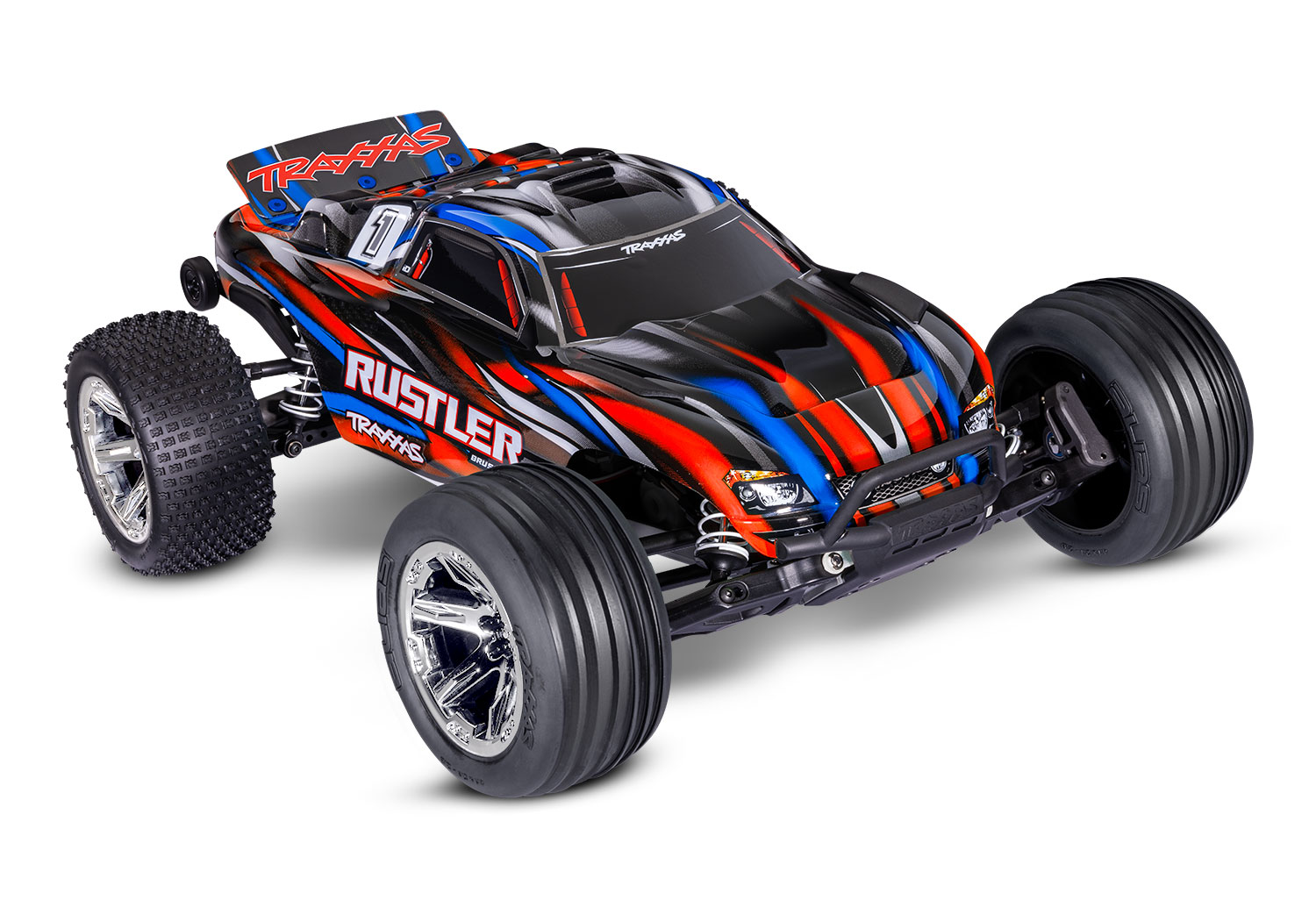 Traxxas Rustler Rot BL-2S 1/10 2WD Brushless Stadium Truck 37354-4