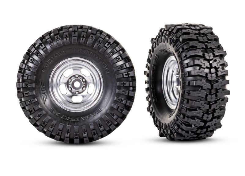 Traxxas Reifen auf Felge chrom 2.4 MT TRX-4M Ford F150 9872
