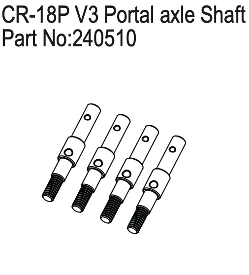 Hobby Plus CR-18P V3 Portal axle Shaft 240510