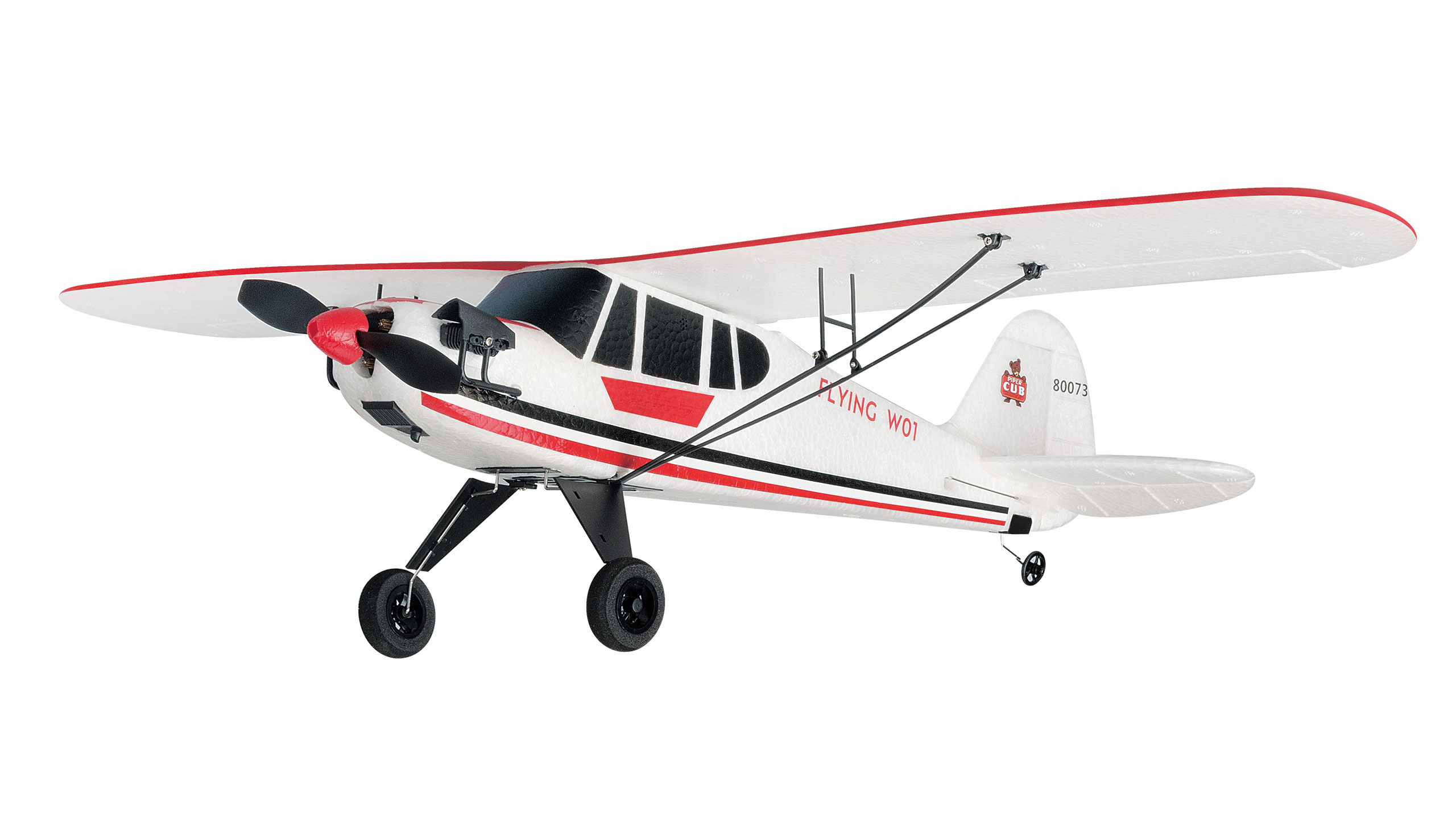 Amewi Piper J-3 Cup rot/weiß, 3-Kanal RTF Gyro Mode 2 24107 - Abbildung 3