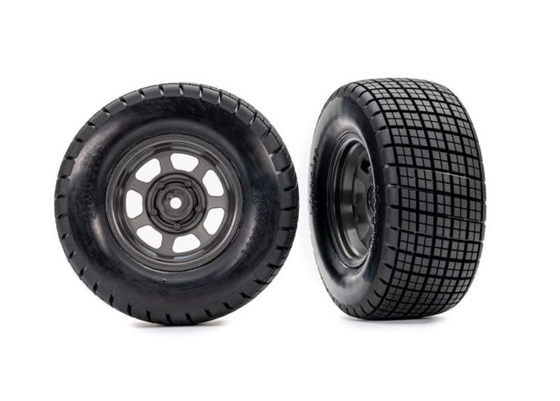 Traxxas Hossier Reifen auf 2.2/3.0 Felge graphit-grau (2) Slash Modified (4WD v/h, 2WD hinten) 10474 - Abbildung 1