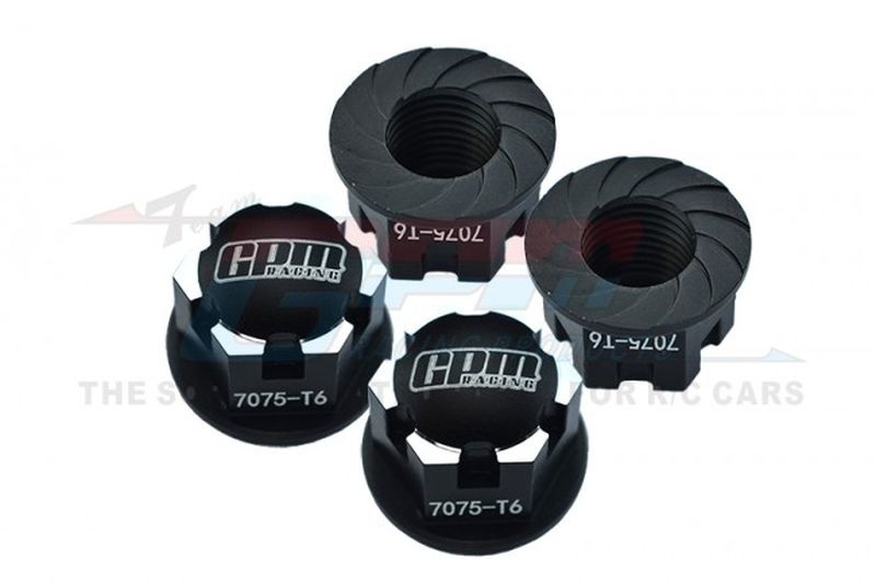 GPM Aluminium 6061-T6 Radnabenabdeckung schwarz (4) TRX Sledge SLE005ABK