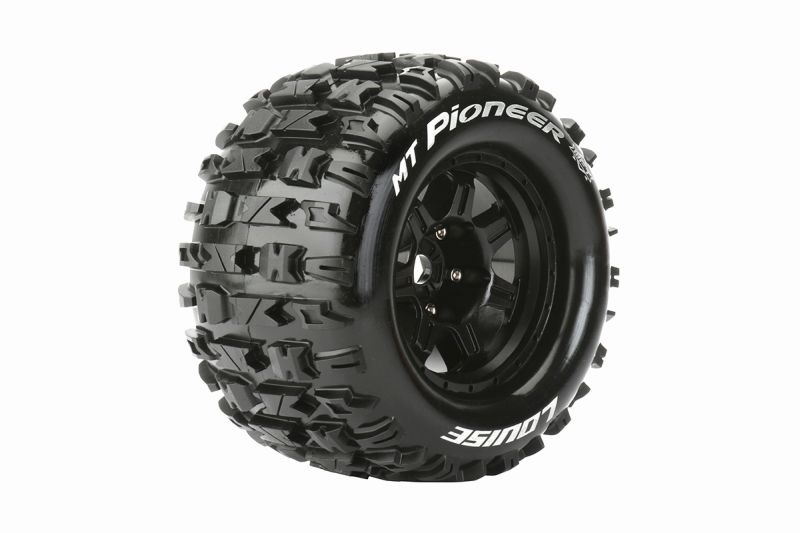 Louise MFT MT 3.8 Pioneer 1/8 Sport Felge schwarz (2) 17mm TRAXXAS, HPI / 1/2Z Offset / L-T3321BH