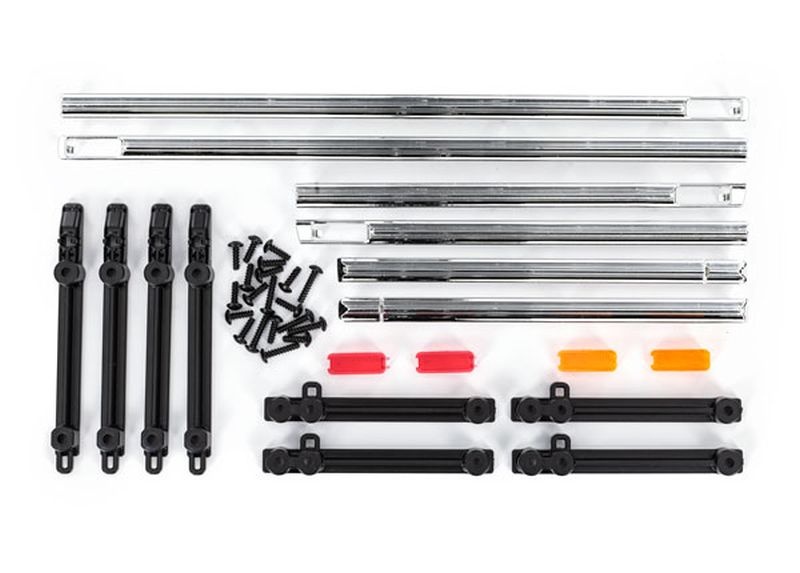 Traxxas Zierleisten chrom l/r mit LED-Linsen TRX9230 Karo 9231