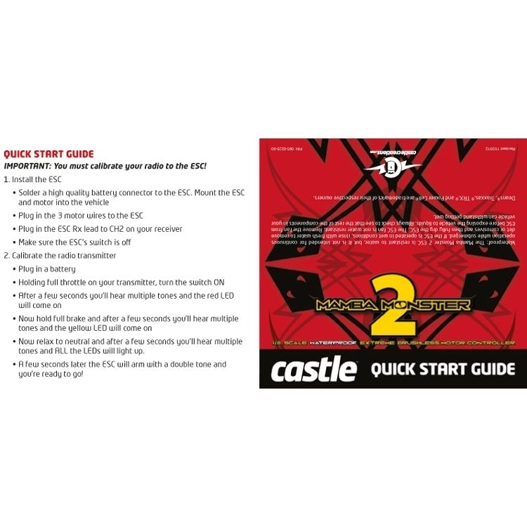 Castle Mamba Monster-2 1:8 25V Extreme Car ESC WP 010-0108-00