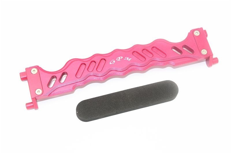 GPM Alu Akkuhalter rot Traxxas MAXX