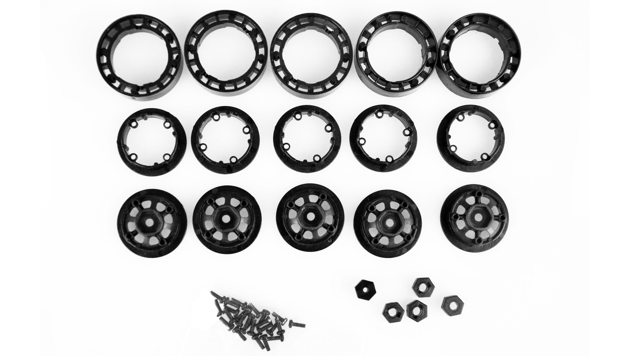 Amewi AM18 Bead Lock Felgen Set schwarz 18045