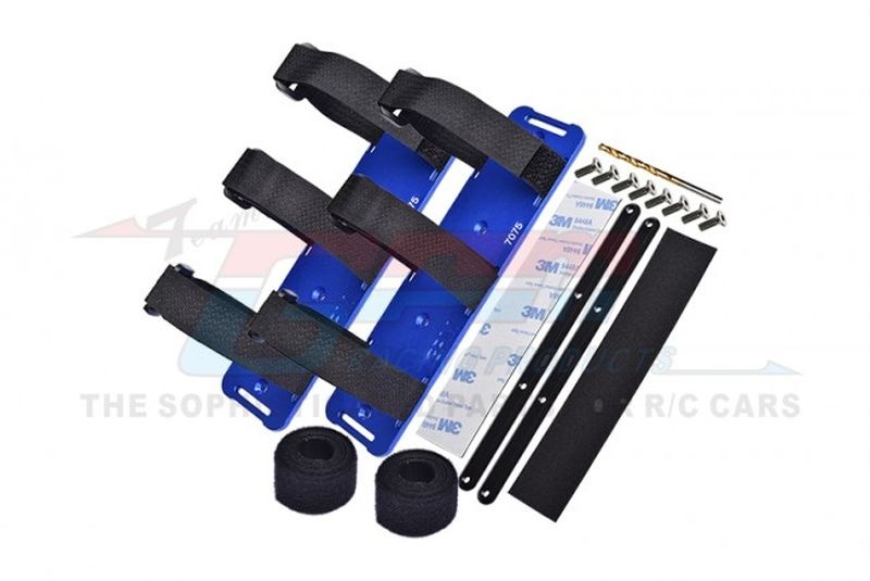 GPM Akkuhalter-Set 7075-T6 Aluminium blau TRX XRT XRT0126B