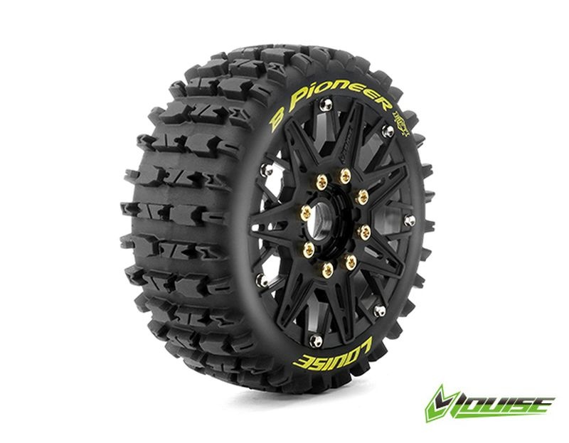 Louise B-Pioneer Reifen soft MFT auf Felge schwarz 17mm (2) L-T3363SB